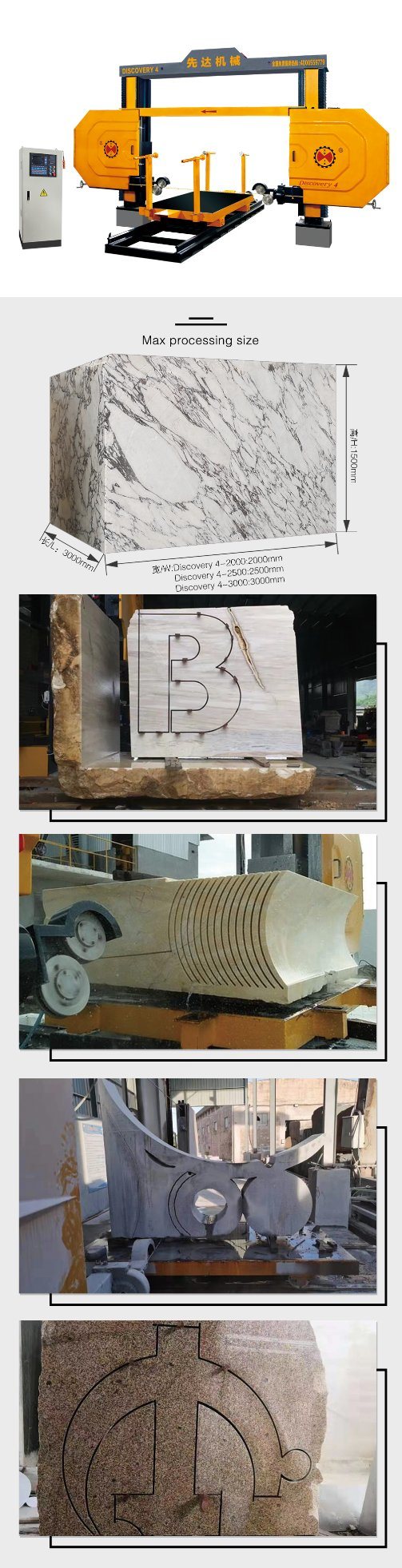 CNC Diamond Wire Saw Machine For Bloksteengroeve en Plakken het Snijden 0