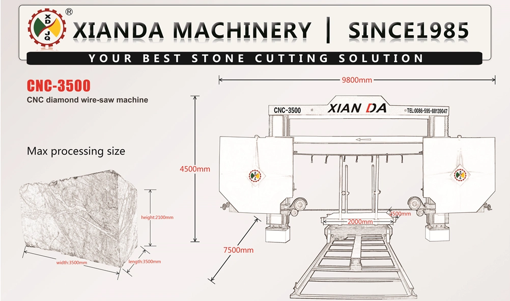 High Speed Diamond Wire Saw Machine voor het snijden van hard materiaal 0