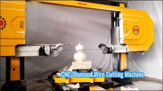 Hoge precisie 5-assige CNC-diamantdraadzaagmachine voor complexe steenprofilering en 3D-snijwerk