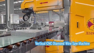 Verticale CNC-diamantdraadzaagmachine voor 3D-steenprofilering en bloksnijden