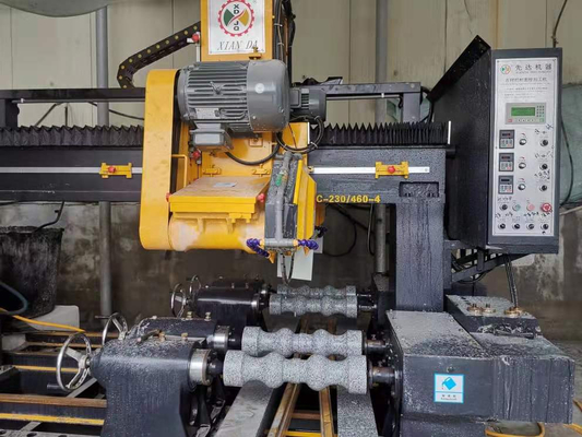 kwaliteit  PLC / CNC Four Pcs Baluster Cutting Machine For Pillar，column Base And Column Caps Roadblock fabriek