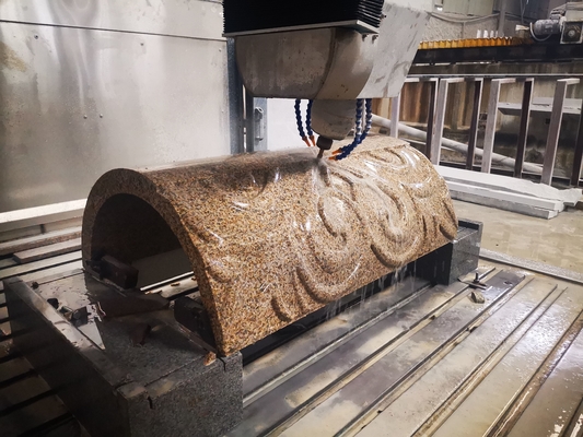 4 Assen boogplaat Kolom Snijmachine Voor Marmer Ganite Bulestone Jade Agate
