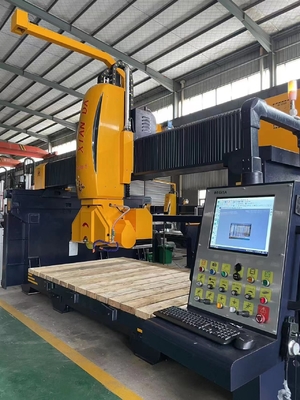 5 Axis Bridge Cutting Machinery voor willekeurig gevormde lijnen, ventilatorvormige platen, wasbecken en speciale gevormde