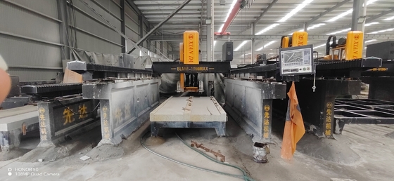 Lineaire snij- en freesmachine met twee balken, met bruggen, voor grote stenen met speciale vormen