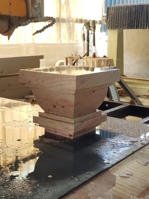 4 As Diamantdraadzaagmachine voor het verwerken van de cirkelvormige steenplaat, kolom, letter, tekens