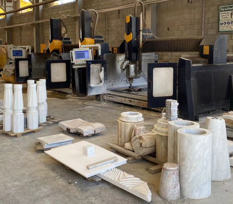 4 Assen CNC-boogplaat- en kolomstenenhouwmachine