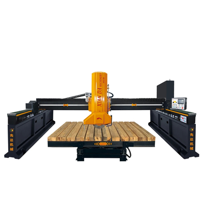 18.5kw Snelheid CNC Steenplaat Snijmachine Precision Granit Snijden 0-85° Neiging