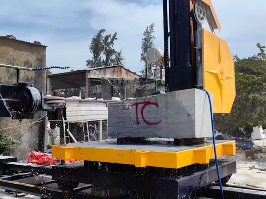 CNC diamantdraadzaagmachine met 4 vliegwielen voor industriële steensnijden