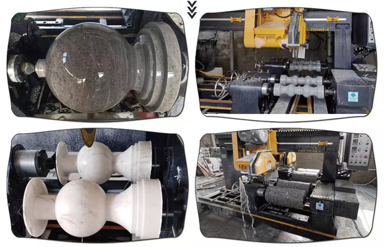 Efficiënte oplossing voor tralies Vier stuks baluster snijmachine