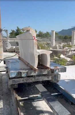 Automatische 4-assige CNC-draadzaagstenenmaaier voor de steengroeve en de fabriek