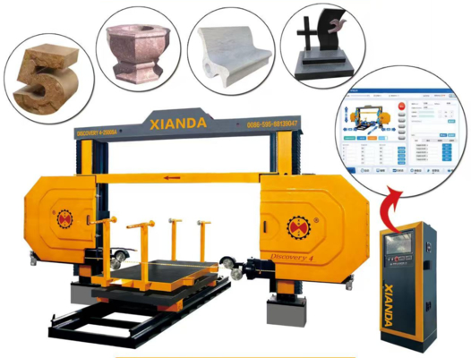 4-Assige CNC Diamantdraadzaagmachine Precisie Steen Snijden voor Speciale Vormen & Gebogen Ontwerpen