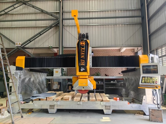 Italië Software 5 As CNC Granite Marble Tile Cutter Steen Snijden en Sink Snijden Fressering Gravure Bridge Saw Machine in Amerika