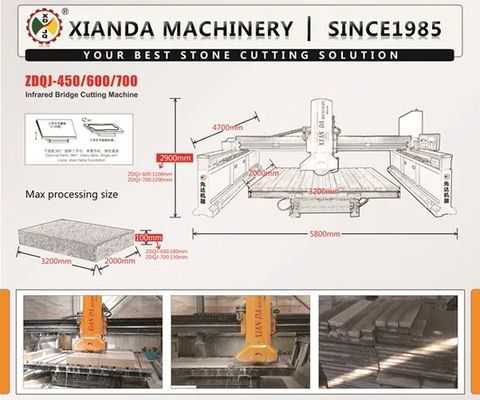 Steenknipselmachine brugsnijmachine Infrarood brugsnijmachine Zdqj-450/600/800
