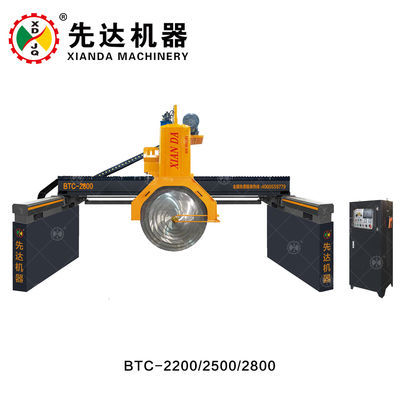 Automatische brug met meerdere bladen bloksnijmachine met maximale bladendiameter 2800 mm en maximale verwerkingslengte 3600 mm voor granietmarmer
