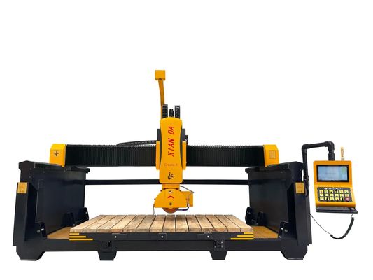 5-Assige CNC Brugzaagmachine met 3400x2000mm Werktafel en 0°-360° Koprotatie voor Graniet en Marmer