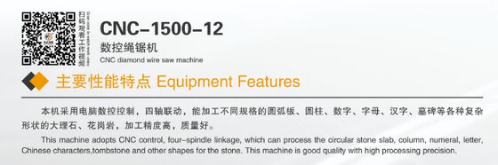 Compacte 4-assige CNC diamantdraadzaagmachine voor marmer en graniet profileren - Kleine steenzaagmachine met CE-certificaat