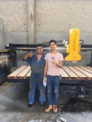 Infrarood brug zag laser steen PLC snijmachine, geschikt voor grootschalige marmer en graniet plaat verwerking