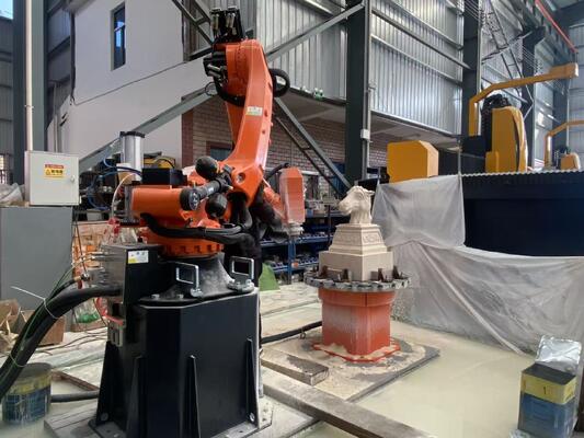 6-assige CNC-robot-stenenmachinemachine met geïnterpoleerde besturing en BT40-spoel voor grootschalig houtwerk tot 3100 mm