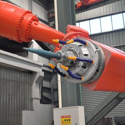 6-assige CNC-robotsteensnijmachine met geïnterpoleerde besturing en BT40-spil voor grootschalige snijwerk van 3100 mm