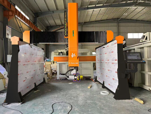 Industriële 5-assige CNC-stenenhouwmachine FAEM-3320, snelle verwerking voor 3D-Boeddha-mensenfiguur en monumentensculptuur