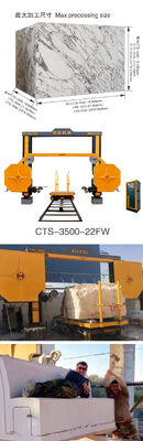 CNC diamantdraadzaagmachine met 360° draaiende trolley 1600 mm wieldiameter en 4m3/h waterverbruik