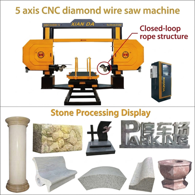 5-assige CNC-diamantdraadzaagmachine voor het zagen van graniet en marmer met een verwerkingsgrootte van 2600 × 3000 × 1500 mm