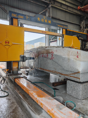 Gantry Verrijdbare CNC Draadzaagmachine met Vier Vliegwielen voor het Zagen van Grote Steenblokken 3500 × 3500 × 2200 mm
