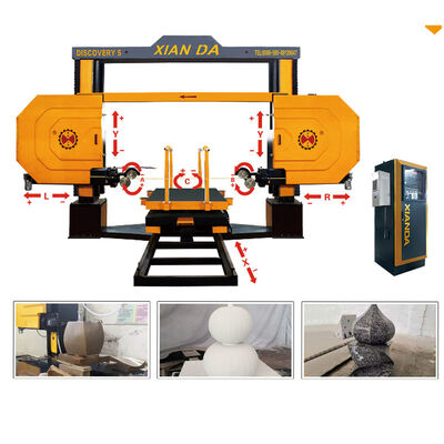 Hoge precisie 5-assige CNC-diamantdraadzaagmachine voor complexe steenprofilering en 3D-snijwerk