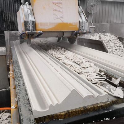 CNC steenprofielmachine met dubbellemsnijden met hoge herhalingsnauwkeurigheid en optionele draaitafel voor de op maat gemaakte steenproductie