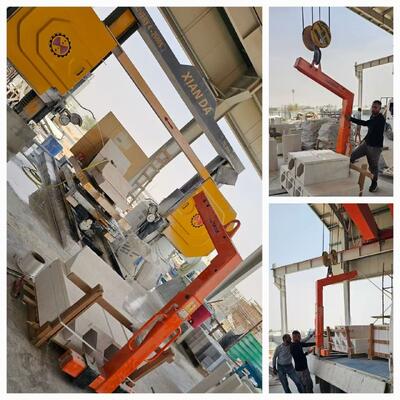 4-assige CNC-diamantdraadzaagmachine met 360° servo-roterende tafel en 20 ton laadvermogen voor het snijden van steen