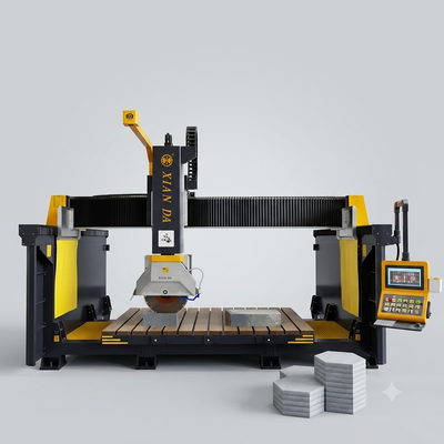 5-assige CNC-brugzaag-snijmachine met 360°-rotatie van het blad en 3200x2000 mm verwerkingsgrootte voor steenfabricage