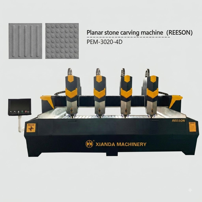 Elektrisch aangedreven CNC-steenhouwenmachine met 0,02 mm precisie en 15 m / min luchtsnelheid voor tactiele straatsteen
