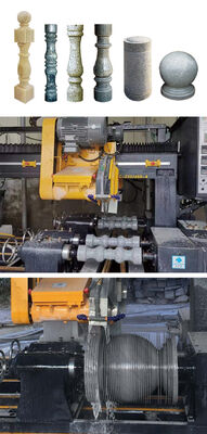 PLC/CNC-besturing Vier stuks baluster-snijmachine voor het verwerken van marmer en graniet