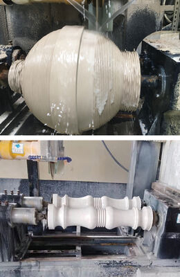 PLC/CNC-besturing Vier stuks baluster-snijmachine voor het verwerken van marmer en graniet