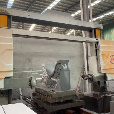 Discovery-4 4-assige CNC diamantdraadzaagmachine met 15 kW permanente magneetmotor voor het snijden van steen van 2000*2300*1500 mm