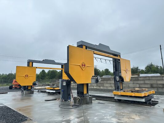 CTS-3500 Four-Axis CNC Diamond Wire Saw Machine with 15KW Main Motor and 50-Ton Screw-Drive Worktable for 3500*3500*2100mm Stone Cutting