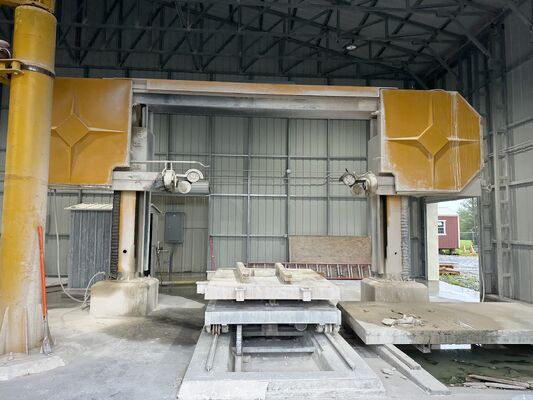 CTS-3500 Four-Axis CNC Diamond Wire Saw Machine with 15KW Main Motor and 50-Ton Screw-Drive Worktable for 3500*3500*2100mm Stone Cutting