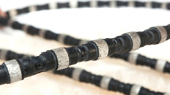 Marmeren het Uithakken Scherpe Steen 11.5mm van Hulpmiddelendiamond wire saw rope to