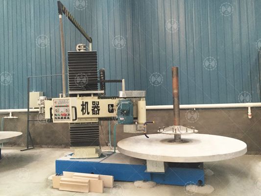 PLC-besturing Steenplaat snijmachine met Φ2500mm maximale snijdiameter en automatische profilering voor kolomkappen
