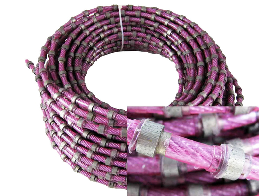 Marmeren Blok het Kleden zich Hulpmiddelen Diamond Wire Saw Rope 11mm Lijnsnelheid 20-30m/s